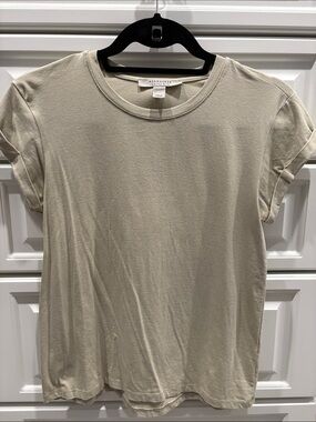 AllSaints Women's Short Sleeve Crewneck Tee in Light Tan